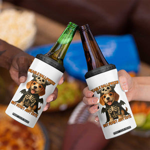 Beagle Halloween Skeleton 4 in 1 Can Cooler Tumbler Not Scary Just Cute Dog Lover TS12 Print Your Wear