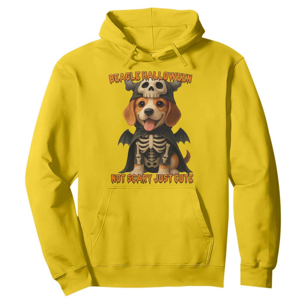 Beagle Halloween Skeleton Hoodie Not Scary Just Cute Dog Lover TS12 Daisy Print Your Wear