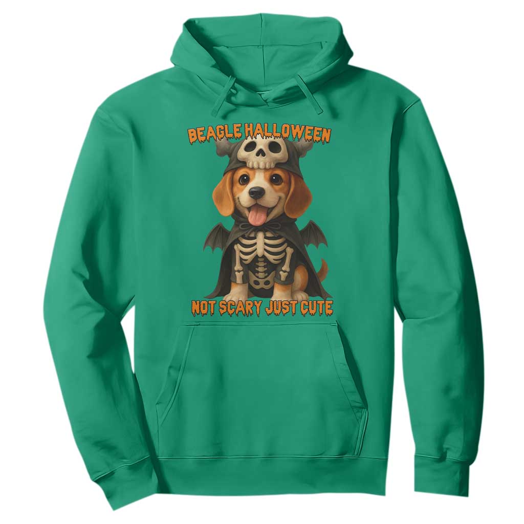Beagle Halloween Skeleton Hoodie Not Scary Just Cute Dog Lover TS12 Irish Green Print Your Wear