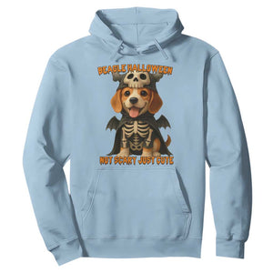 Beagle Halloween Skeleton Hoodie Not Scary Just Cute Dog Lover TS12 Light Blue Print Your Wear