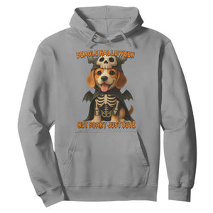 Beagle Halloween Skeleton Hoodie Not Scary Just Cute Dog Lover TS12 Sport Gray Print Your Wear