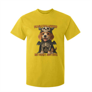 Beagle Halloween Skeleton T Shirt For Kid Not Scary Just Cute Dog Lover TS12 Daisy Print Your Wear