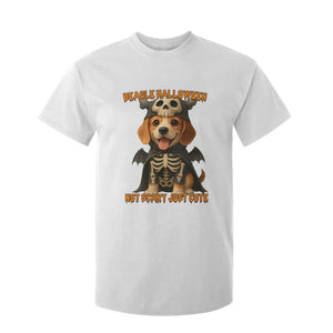 Beagle Halloween Skeleton T Shirt For Kid Not Scary Just Cute Dog Lover TS12 White Print Your Wear