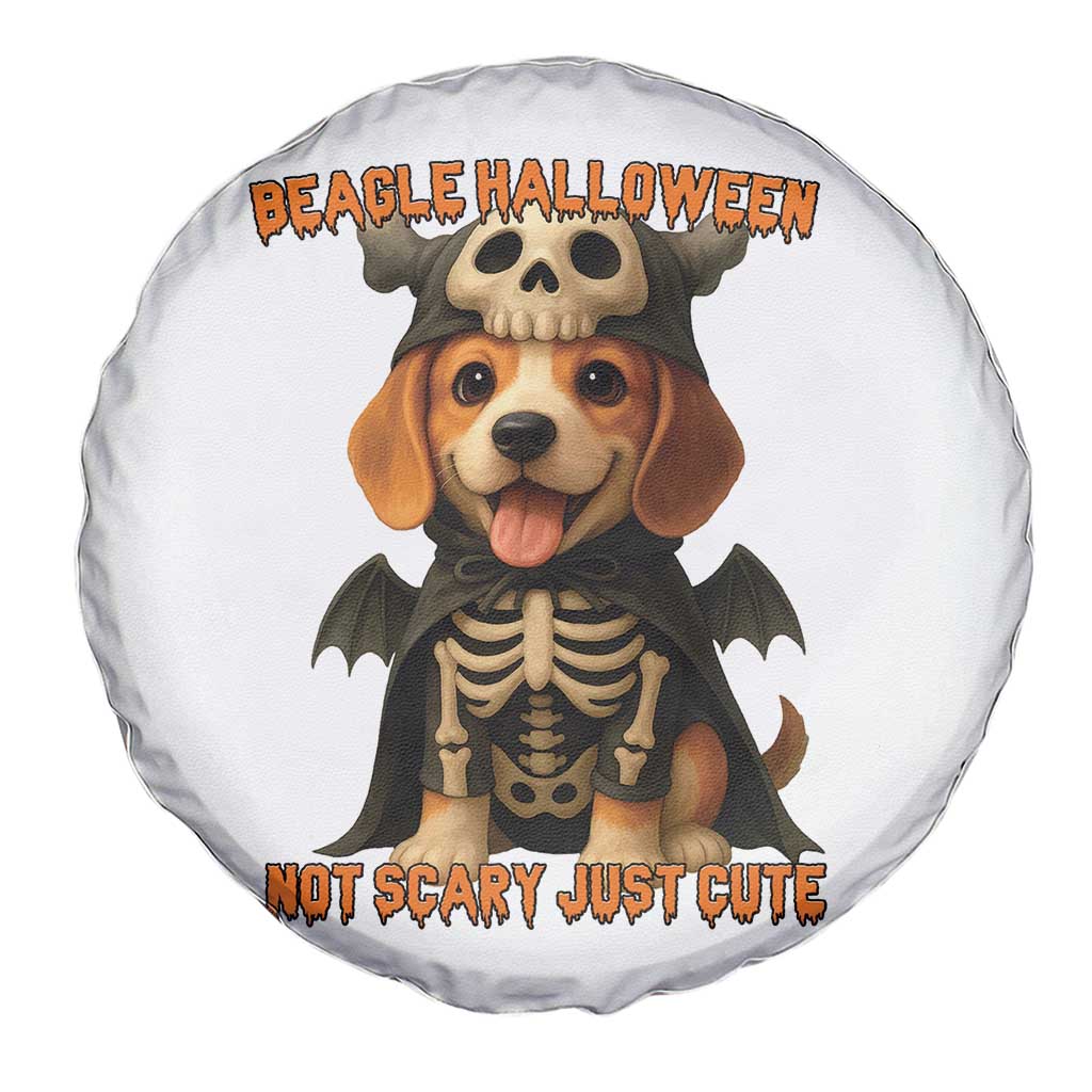 Beagle Halloween Skeleton Spare Tire Cover Not Scary Just Cute Dog Lover TS12 Print Your Wear