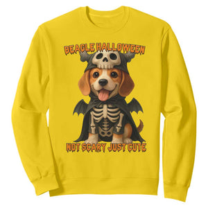 Beagle Halloween Skeleton Sweatshirt Not Scary Just Cute Dog Lover TS12 Daisy Print Your Wear