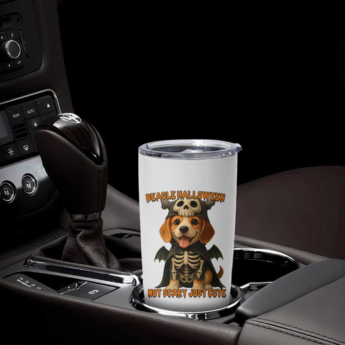 Beagle Halloween Skeleton Tumbler Cup Not Scary Just Cute Dog Lover TS12 Print Your Wear