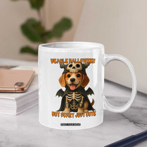 Beagle Halloween Skeleton Coffee Mug Not Scary Just Cute Dog Lover TS12 Print Your Wear