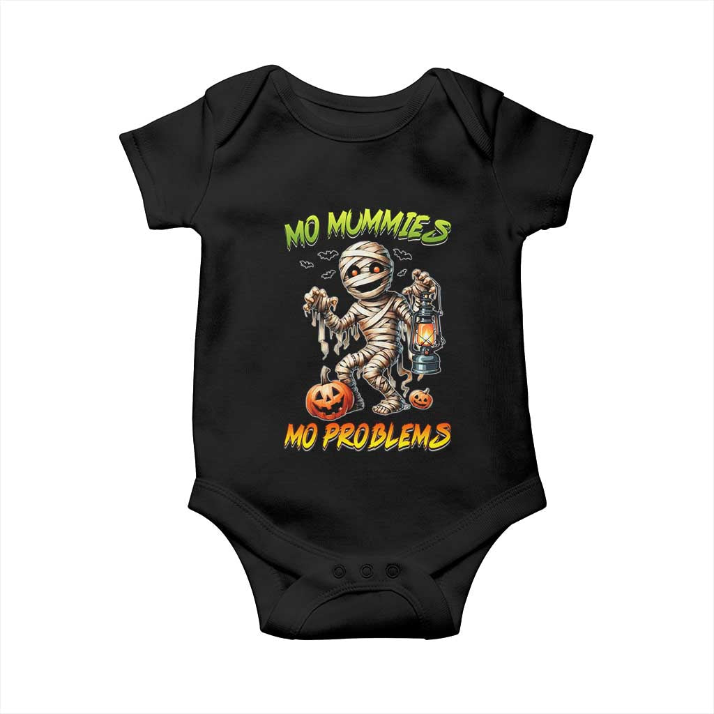 Halloween Mummy Baby Onesie Funny Mo Mummies Mo Problems TS12 Black Print Your Wear