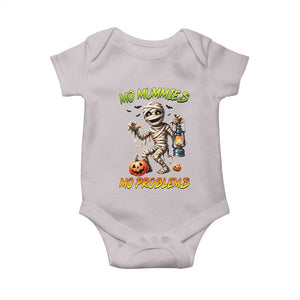 Halloween Mummy Baby Onesie Funny Mo Mummies Mo Problems TS12 Ice Gray Print Your Wear