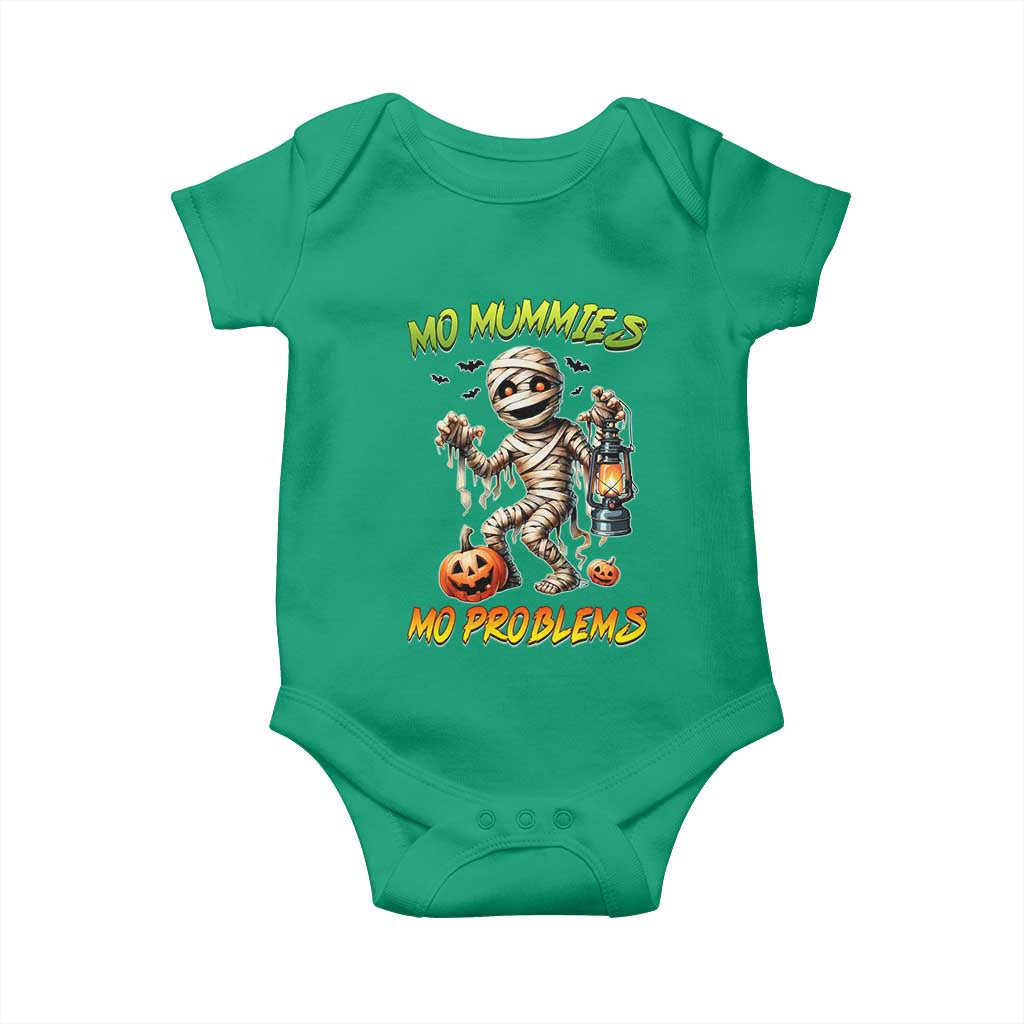 Halloween Mummy Baby Onesie Funny Mo Mummies Mo Problems TS12 Irish Green Print Your Wear