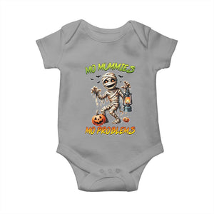 Halloween Mummy Baby Onesie Funny Mo Mummies Mo Problems TS12 Sport Gray Print Your Wear