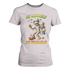 Halloween Mummy T Shirt For Women Funny Mo Mummies Mo Problems TS12 Ice Gray Print Your Wear