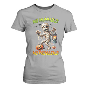 Halloween Mummy T Shirt For Women Funny Mo Mummies Mo Problems TS12 Sport Gray Print Your Wear
