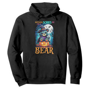 Halloween Killer Witch Teddy Bear Hoodie Nothing Scares Me TS12 Black Print Your Wear