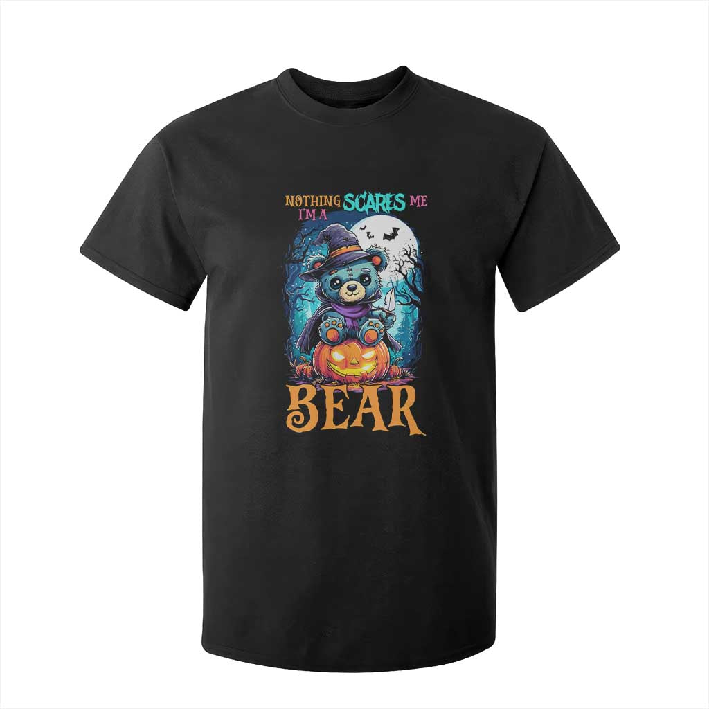 Halloween Killer Witch Teddy Bear T Shirt For Kid Nothing Scares Me TS12 Black Print Your Wear