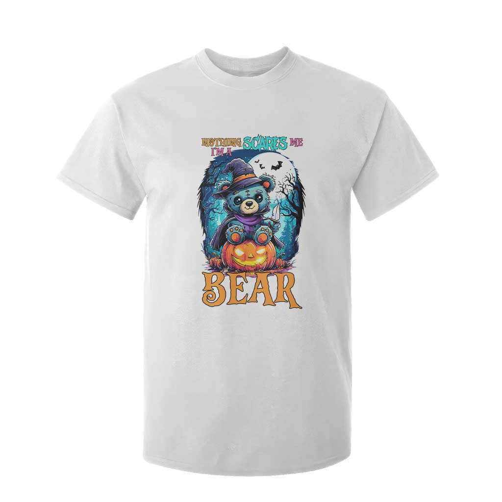 Halloween Killer Witch Teddy Bear T Shirt For Kid Nothing Scares Me TS12 White Print Your Wear