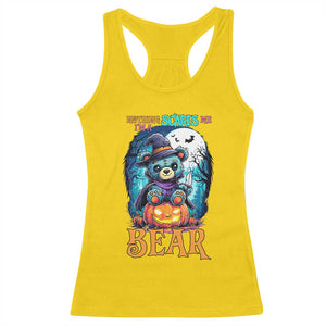 Halloween Killer Witch Teddy Bear Racerback Tank Top Nothing Scares Me TS12 Daisy Print Your Wear