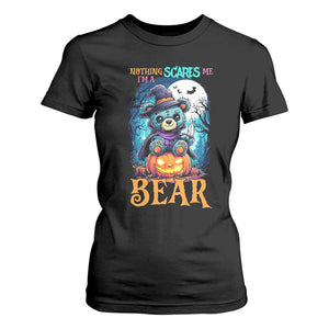 Halloween Killer Witch Teddy Bear T Shirt For Women Nothing Scares Me TS12 Black Print Your Wear