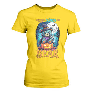 Halloween Killer Witch Teddy Bear T Shirt For Women Nothing Scares Me TS12 Daisy Print Your Wear
