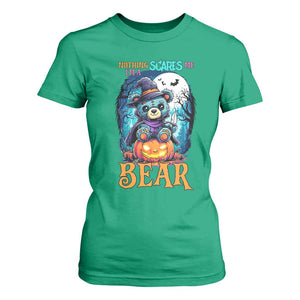 Halloween Killer Witch Teddy Bear T Shirt For Women Nothing Scares Me TS12 Irish Green Print Your Wear