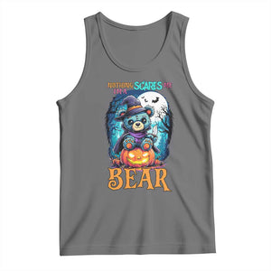 Halloween Killer Witch Teddy Bear Tank Top Nothing Scares Me TS12 Black Heather Print Your Wear