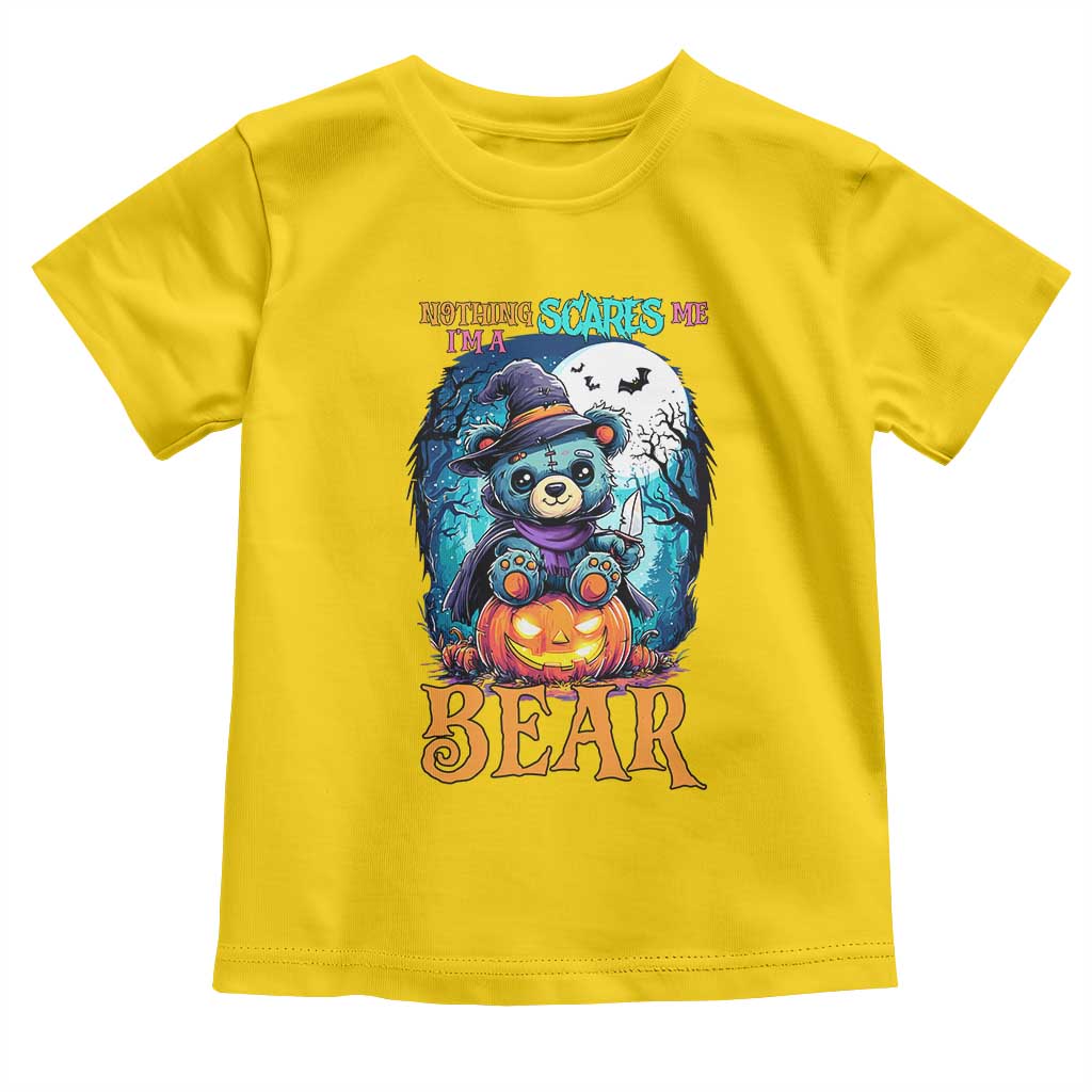 Halloween Killer Witch Teddy Bear Toddler T Shirt Nothing Scares Me TS12 Daisy Print Your Wear