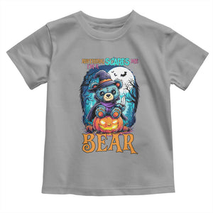 Halloween Killer Witch Teddy Bear Toddler T Shirt Nothing Scares Me TS12 Sport Gray Print Your Wear