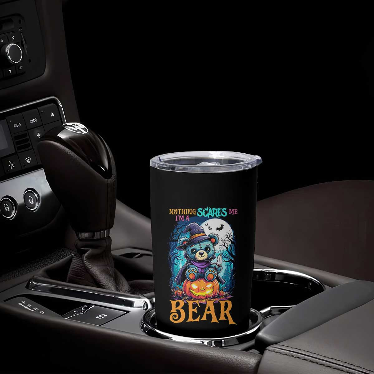 Halloween Killer Witch Teddy Bear Tumbler Cup Nothing Scares Me TS12 Print Your Wear