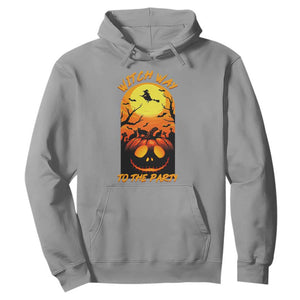 Halloween Witch Way To The Party Hoodie Black Cat Pumpkin TS12 Sport Gray Print Your Wear