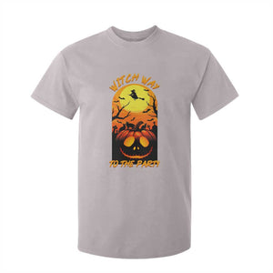 Halloween Witch Way To The Party T Shirt For Kid Black Cat Pumpkin TS12 Ice Gray Print Your Wear