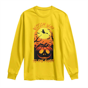 Halloween Witch Way To The Party Long Sleeve Shirt Black Cat Pumpkin TS12 Daisy Print Your Wear