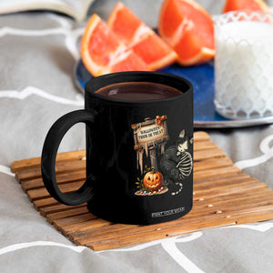 Halloween Trick Or Treat Black Cat Skeleton Halloween Coffee Mug TS12 Print Your Wear