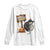 Halloween Trick Or Treat Black Cat Skeleton Long Sleeve Shirt TS12 White Print Your Wear