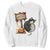 Halloween Trick Or Treat Black Cat Skeleton Sweatshirt TS12 White Print Your Wear