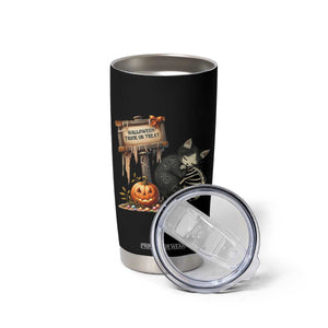 Halloween Trick Or Treat Black Cat Skeleton Halloween Tumbler Cup TS12 Print Your Wear