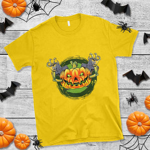Funny Halloween Pumpkin Ghoul T Shirt Scary Zombie Hands TS12 Daisy Print Your Wear