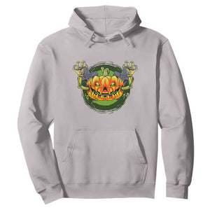 Funny Halloween Pumpkin Ghoul Hoodie Scary Zombie Hands TS12 Ice Gray Print Your Wear