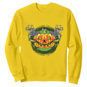 Funny Halloween Pumpkin Ghoul Sweatshirt Scary Zombie Hands TS12 Daisy Print Your Wear