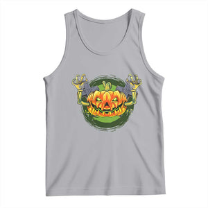 Funny Halloween Pumpkin Ghoul Tank Top Scary Zombie Hands TS12 Athletic Heather Print Your Wear