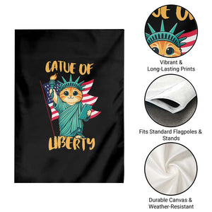 Cat Statue Of Liberty Garden Flag Patriotic American Flag TS12 Print Your Wear