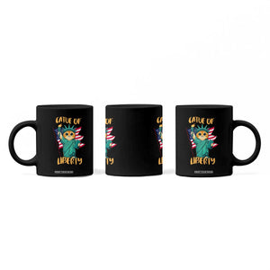 Cat Statue Of Liberty Coffee Mug Patriotic American Flag TS12 Print Your Wear