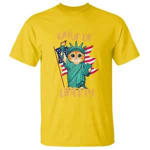 Cat Statue Of Liberty T Shirt Patriotic American Flag TS12 Daisy Print Your Wear