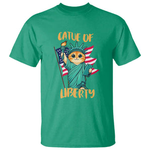 Cat Statue Of Liberty T Shirt Patriotic American Flag TS12 Irish Green Print Your Wear