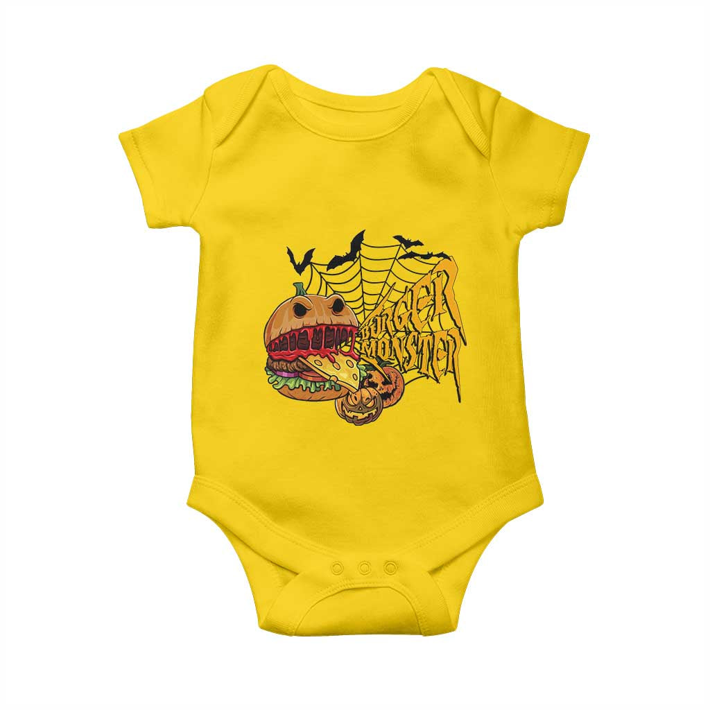 Halloween Burger Monster Baby Onesie Scary Foodies TS12 Daisy Print Your Wear