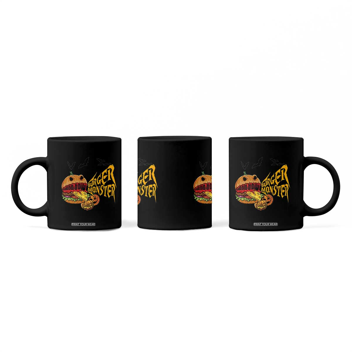 Halloween Burger Monster Coffee Mug Scary Foodies TS12 Print Your Wear