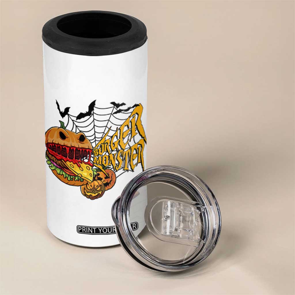 Halloween Burger Monster 4 in 1 Can Cooler Tumbler Scary Foodies TS12 Print Your Wear