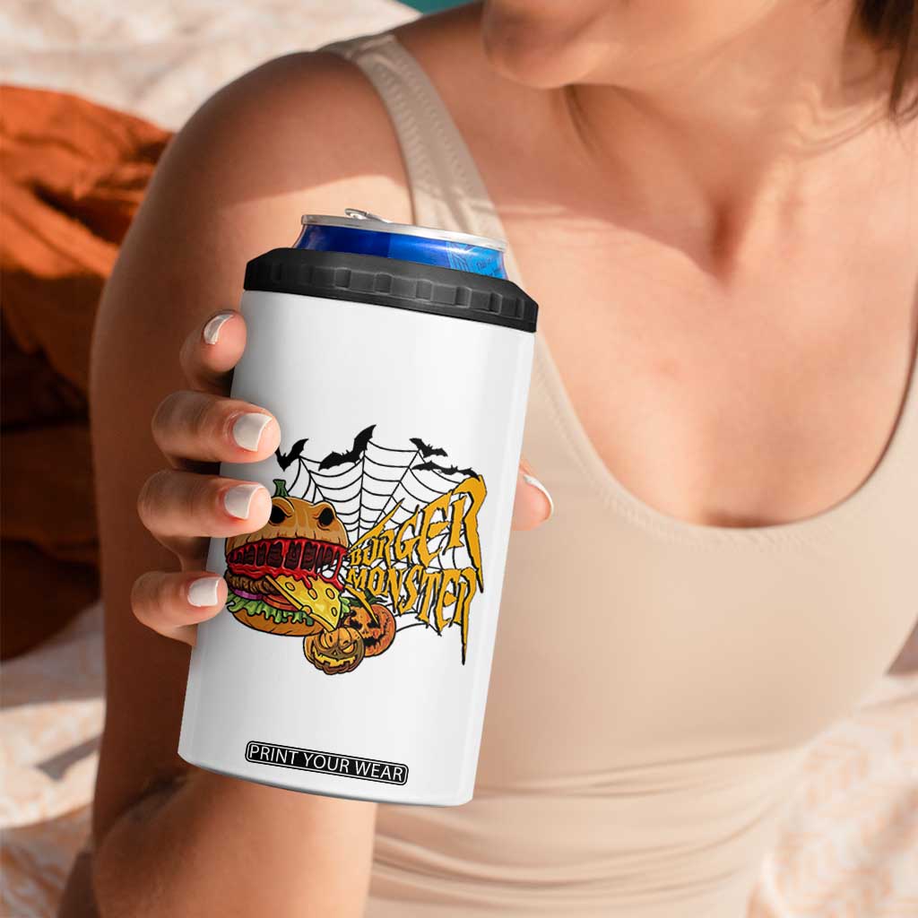 Halloween Burger Monster 4 in 1 Can Cooler Tumbler Scary Foodies TS12 Print Your Wear