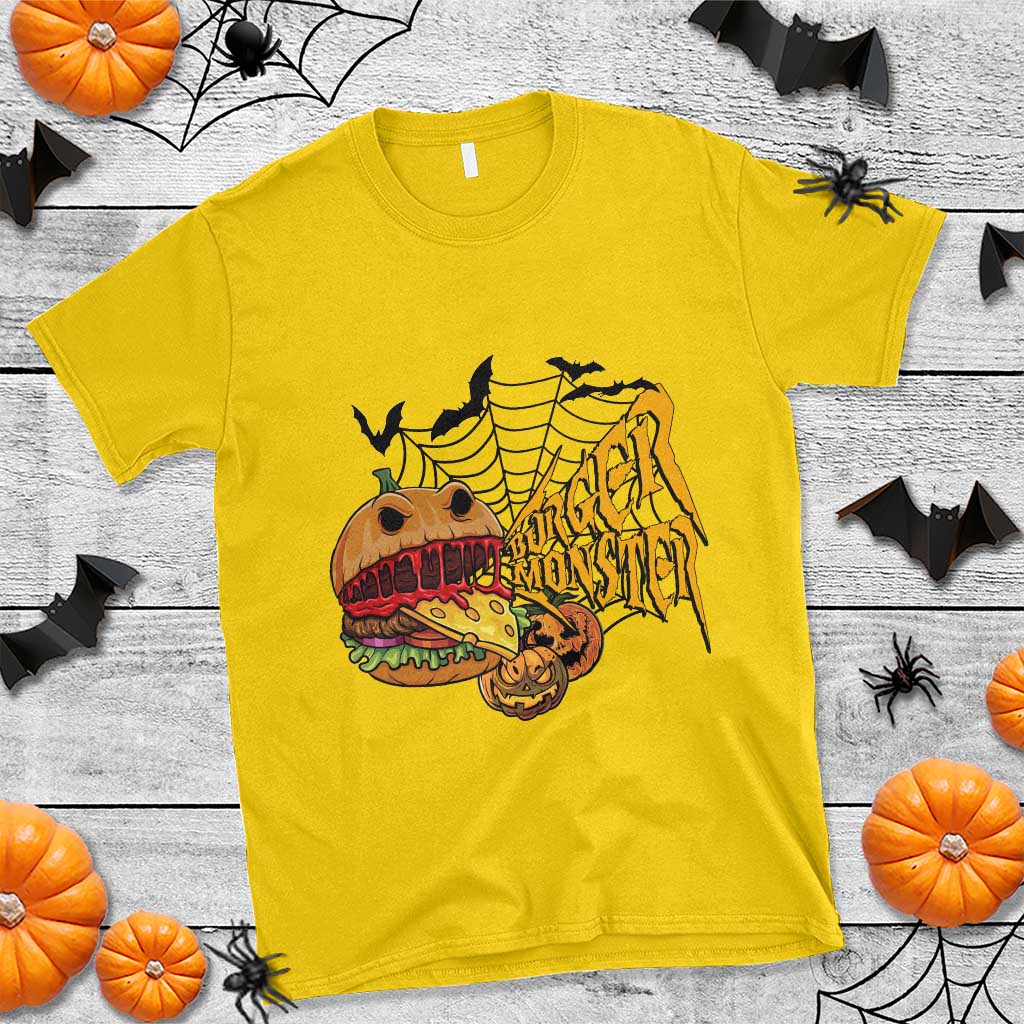 Halloween Burger Monster T Shirt Scary Foodies TS12 Daisy Print Your Wear