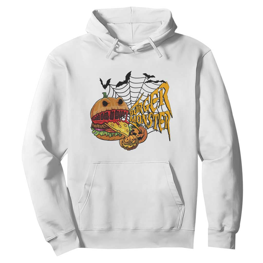 Halloween Burger Monster Hoodie Scary Foodies TS12 White Print Your Wear