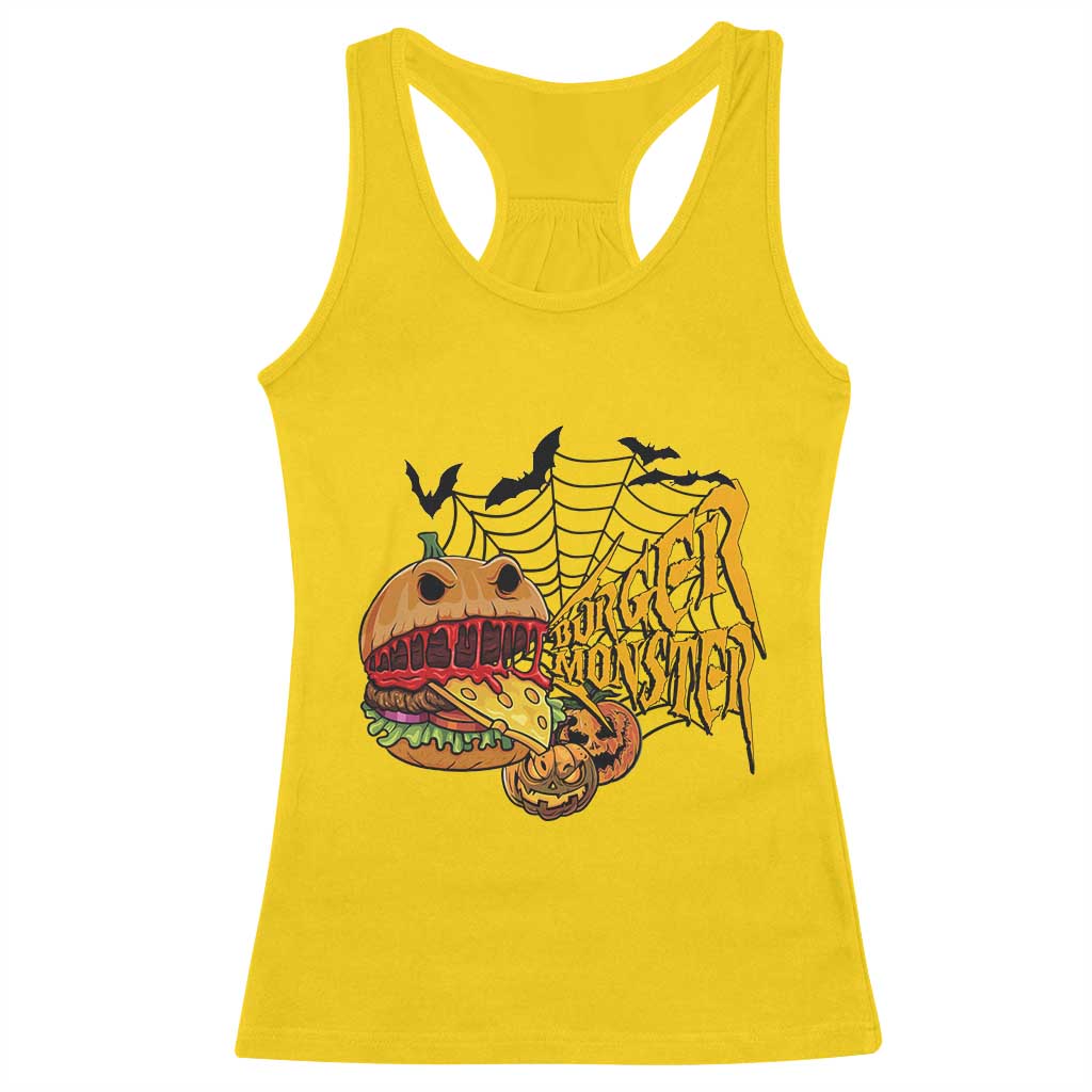 Halloween Burger Monster Racerback Tank Top Scary Foodies TS12 Daisy Print Your Wear